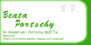 beata portschy business card